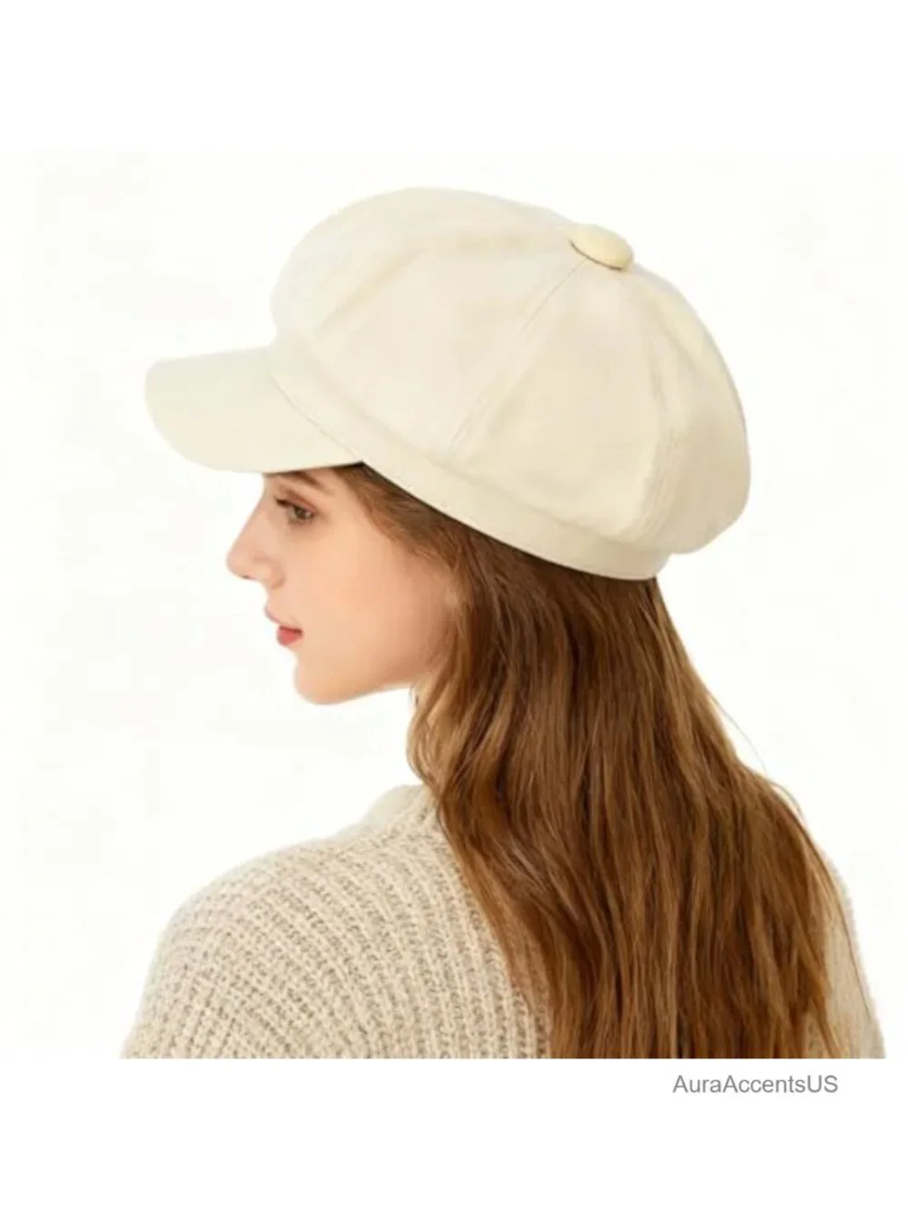 Cotton Newsboy Cabbie Baker Boy Hat Beret Cap for Women Adjustable